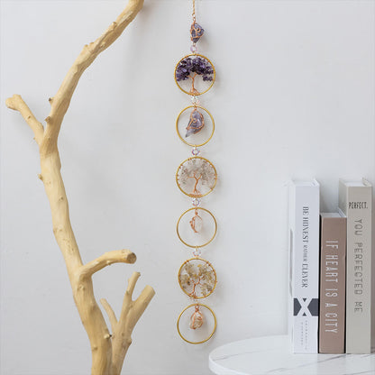Skorter | Crystal Tree of Life 6 Rings Wall Decor Ornament