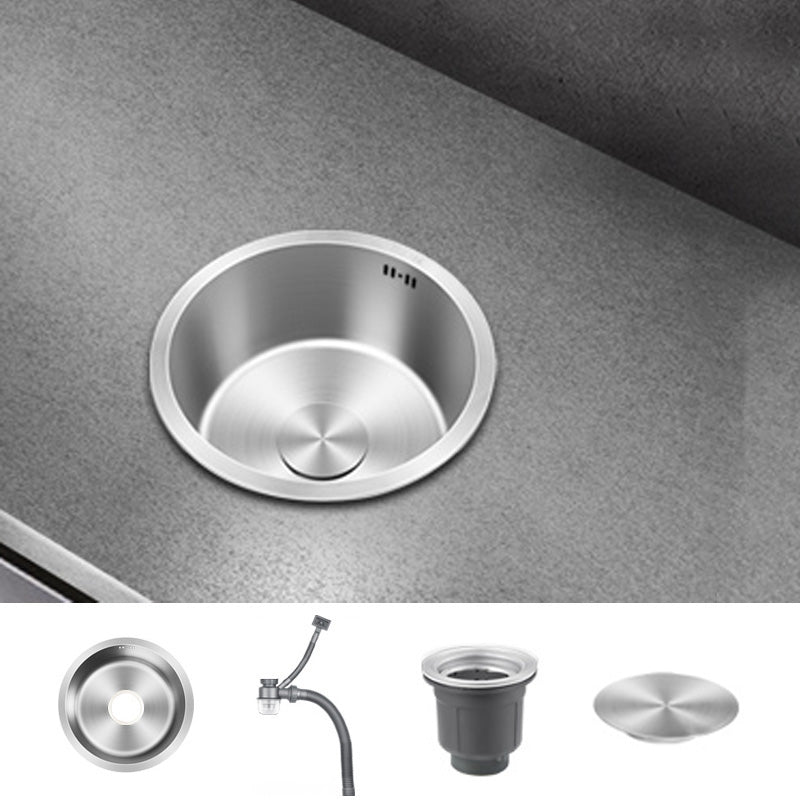 Skorter | Contemporary Style Kitchen Sink Stainless Steel Round Kitchen Sink