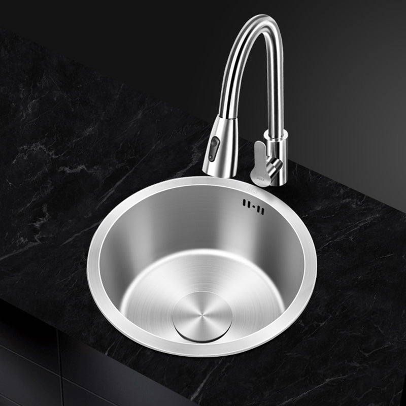 Skorter | Contemporary Style Kitchen Sink Stainless Steel Round Kitchen Sink
