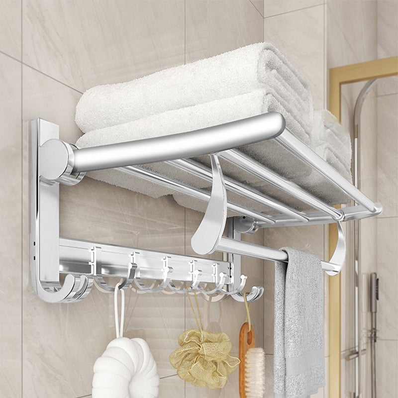 Skorter | Chrome/Black Classic Bathroom Accessories Set Modern Bath Shelf/Towel Bar & Paper Holder