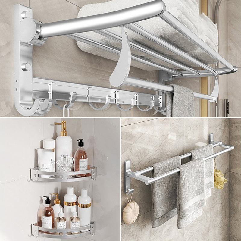 Skorter | Chrome/Black Classic Bathroom Accessories Set Modern Bath Shelf/Towel Bar & Paper Holder