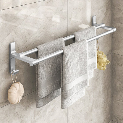 Skorter | Chrome/Black Classic Bathroom Accessories Set Modern Bath Shelf/Towel Bar & Paper Holder