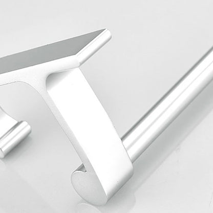 Skorter | Chrome/Black Classic Bathroom Accessories Set Modern Bath Shelf/Towel Bar & Paper Holder