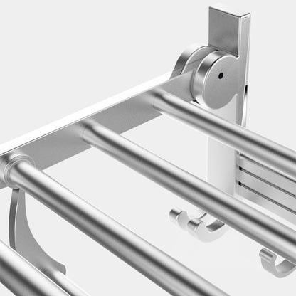 Skorter | Chrome/Black Classic Bathroom Accessories Set Modern Bath Shelf/Towel Bar & Paper Holder