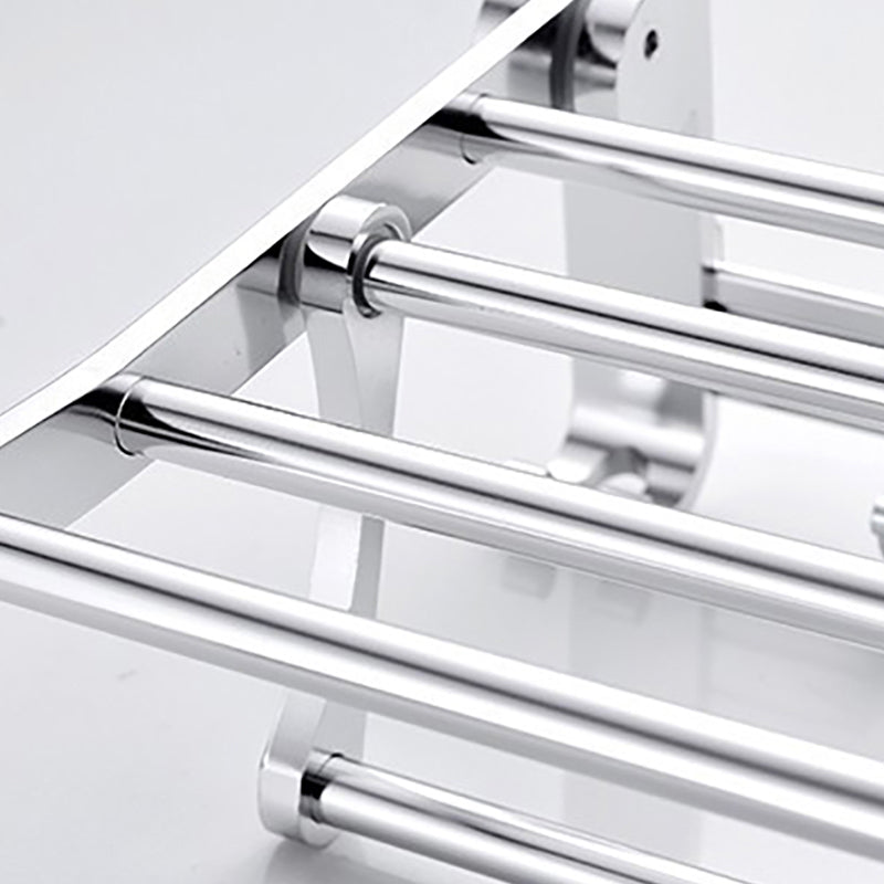 Skorter | Chrome/Black Classic Bathroom Accessories Set Modern Bath Shelf/Towel Bar & Paper Holder