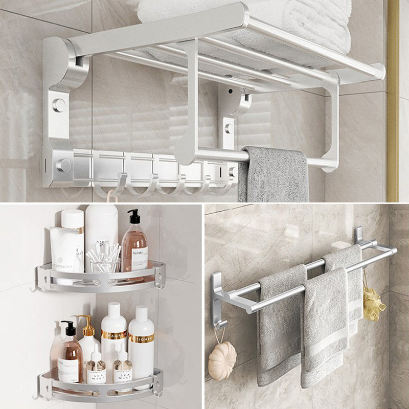 Skorter | Chrome/Black Classic Bathroom Accessories Set Modern Bath Shelf/Towel Bar & Paper Holder