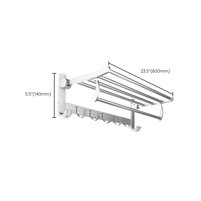 Skorter | Chrome/Black Classic Bathroom Accessories Set Modern Bath Shelf/Towel Bar & Paper Holder