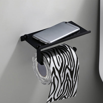 Skorter | Contemporary Bathroom Accessory Set Black Surface Bathrobe Hook/Towel Ring Bar