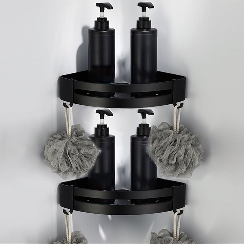 Skorter | Contemporary Bathroom Accessory Set Black Surface Bathrobe Hook/Towel Ring Bar