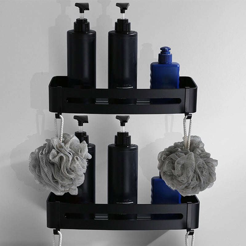 Skorter | Contemporary Bathroom Accessory Set Black Surface Bathrobe Hook/Towel Ring Bar