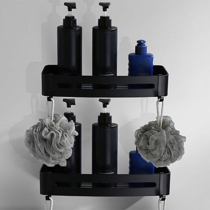 Skorter | Contemporary Bathroom Accessory Set Black Surface Bathrobe Hook/Towel Ring Bar