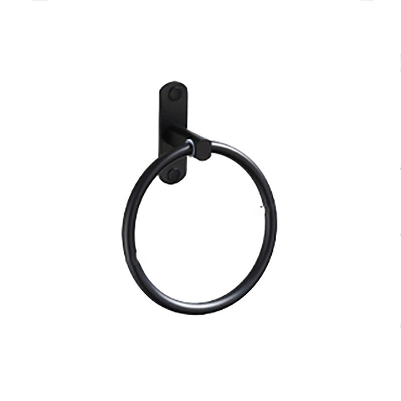 Skorter | Contemporary Bathroom Accessory Set Black Surface Bathrobe Hook/Towel Ring Bar