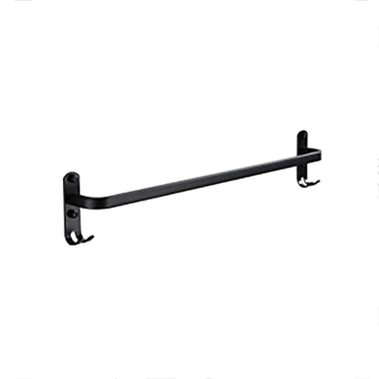 Skorter | Contemporary Bathroom Accessory Set Black Surface Bathrobe Hook/Towel Ring Bar