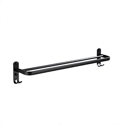 Skorter | Contemporary Bathroom Accessory Set Black Surface Bathrobe Hook/Towel Ring Bar