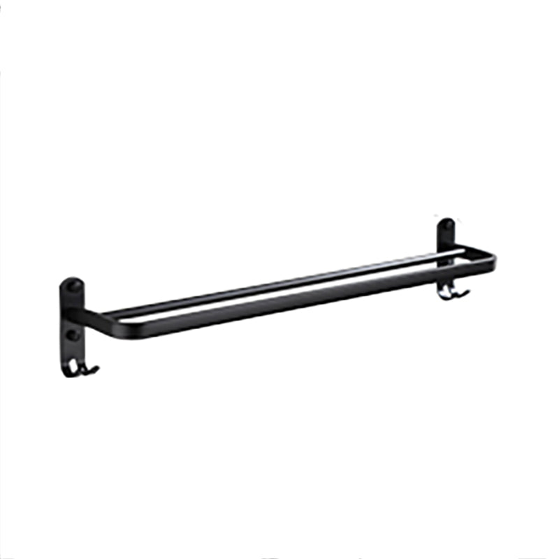 Skorter | Contemporary Bathroom Accessory Set Black Surface Bathrobe Hook/Towel Ring Bar
