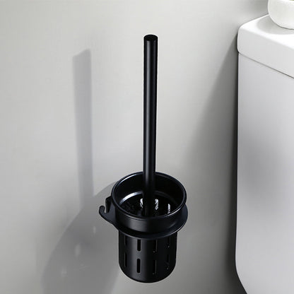 Skorter | Contemporary Bathroom Accessory Set Black Surface Bathrobe Hook/Towel Ring Bar