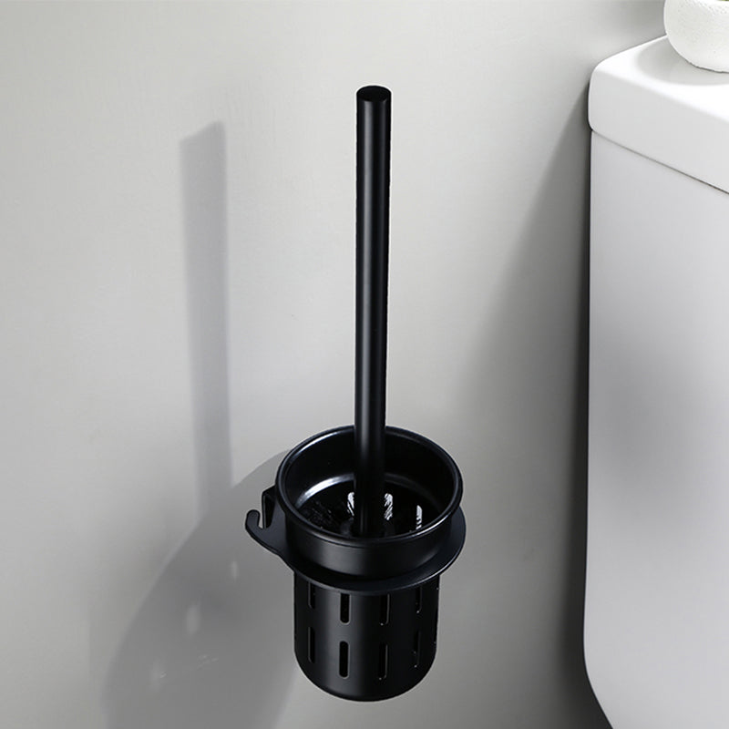 Skorter | Contemporary Bathroom Accessory Set Black Surface Bathrobe Hook/Towel Ring Bar