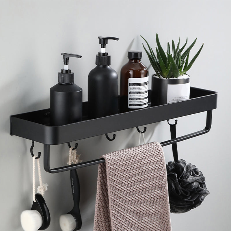 Skorter | Contemporary Bathroom Accessory Set Black Surface Bathrobe Hook/Towel Ring Bar