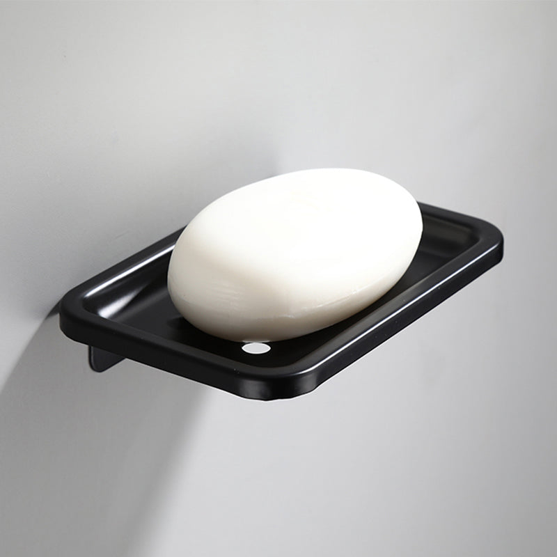 Skorter | Contemporary Bathroom Accessory Set Black Surface Bathrobe Hook/Towel Ring Bar