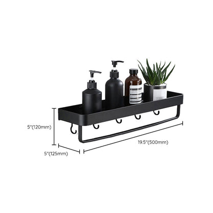 Skorter | Contemporary Bathroom Accessory Set Black Surface Bathrobe Hook/Towel Ring Bar