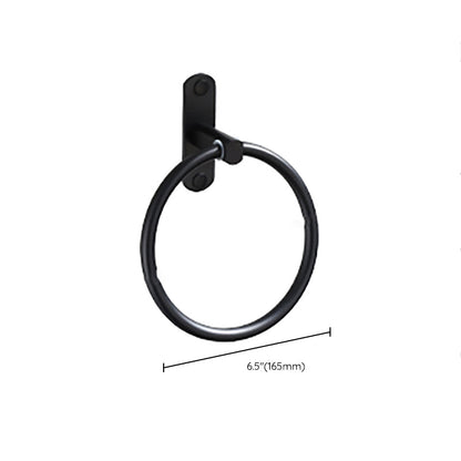 Skorter | Contemporary Bathroom Accessory Set Black Surface Bathrobe Hook/Towel Ring Bar