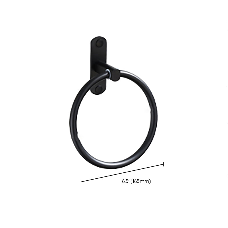 Skorter | Contemporary Bathroom Accessory Set Black Surface Bathrobe Hook/Towel Ring Bar