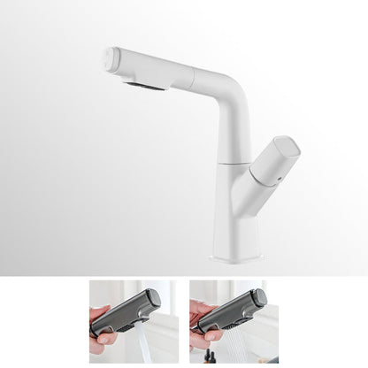 Skorter | Brass Contemporary Faucet Retractable Round Bathroom Faucet