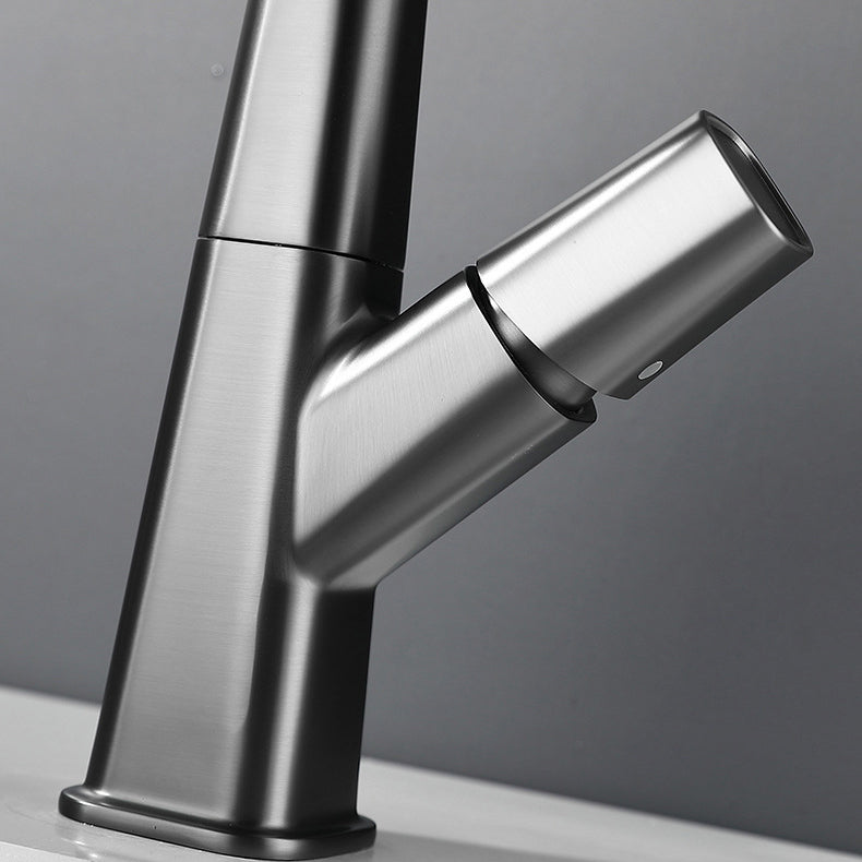 Skorter | Brass Contemporary Faucet Retractable Round Bathroom Faucet