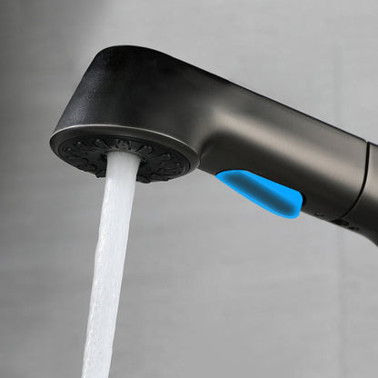 Skorter | Brass Contemporary Sink Faucet Pull-Out Round Bathroom Faucet