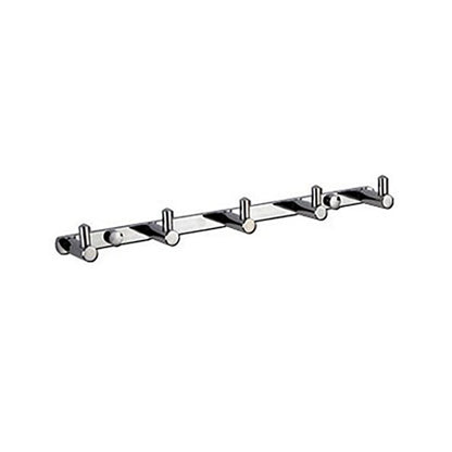 Skorter | Polished Chrome Modern Bathroom Accessory Set Silver Towel Holder/Bath Shelf