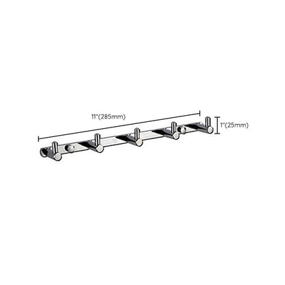 Skorter | Polished Chrome Modern Bathroom Accessory Set Silver Towel Holder/Bath Shelf