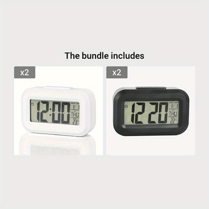 Skorter | SilentTime - Silent LED Alarm Clock with Date and Temperature Display