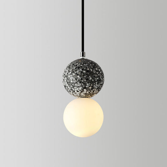 Skorter | Aurora Small Modern LED Ceiling Lamps - Black and White Glass for Dining Table