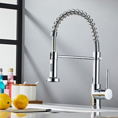 Skorter | Glam Basin faucet Brass lever fittings Spring neck three-way outlet Bathroom sink faucet