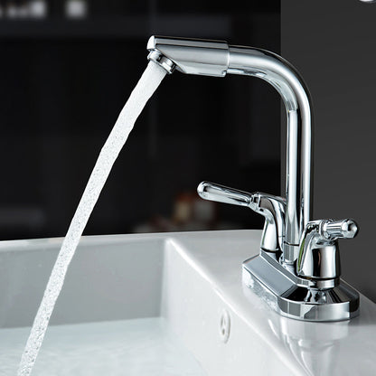 Skorter | 2-Handle Modern Vessel Sink Faucet Three-Way Bathroom Faucet