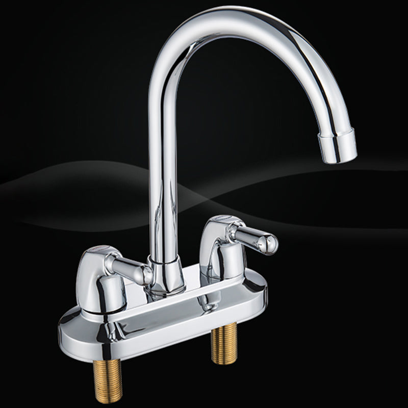 Skorter | 2-Handle Modern Vessel Sink Faucet Three-Way Bathroom Faucet