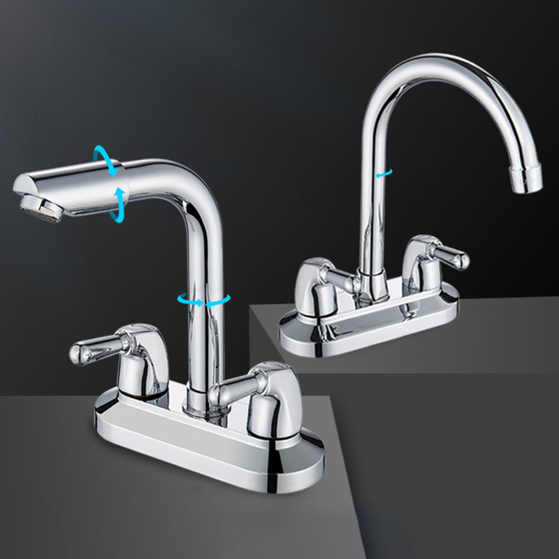 Skorter | 2-Handle Modern Vessel Sink Faucet Three-Way Bathroom Faucet