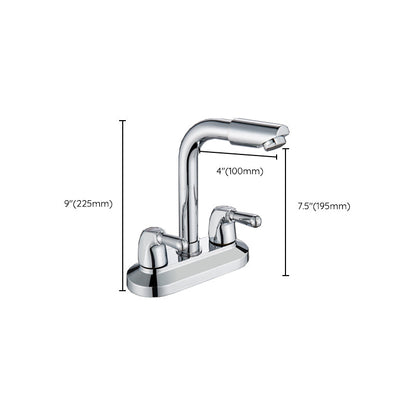 Skorter | 2-Handle Modern Vessel Sink Faucet Three-Way Bathroom Faucet