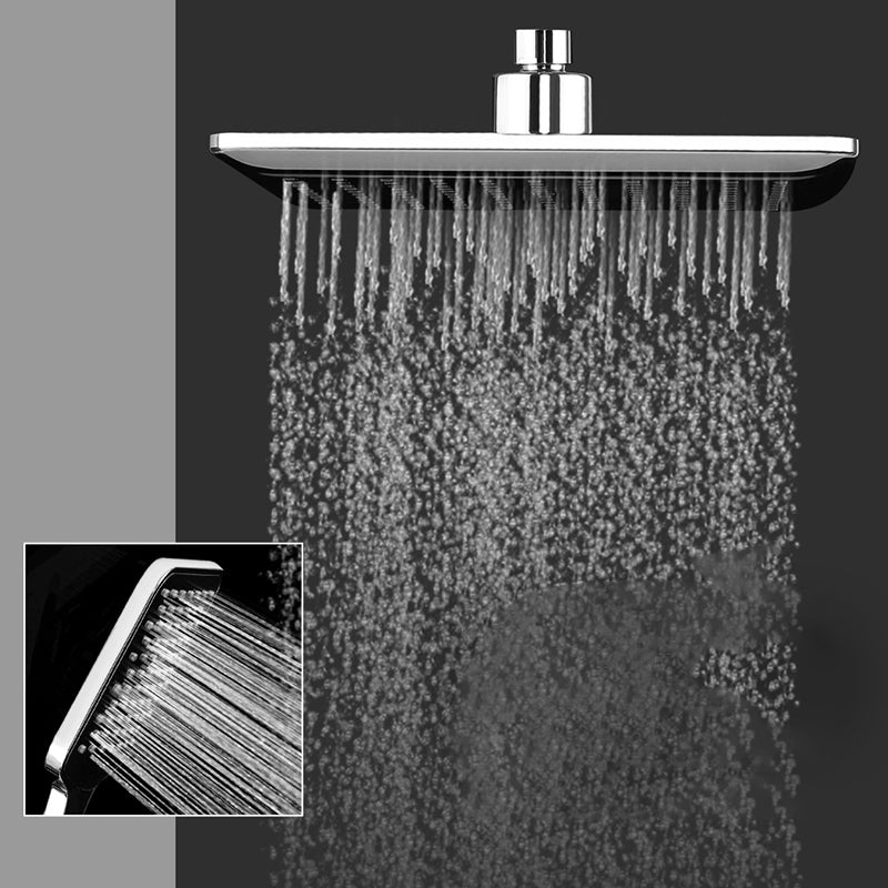 Skorter | Chrome Square Shower Head Combination Wall Mounted and Ceiling Mounted Handheld Shower