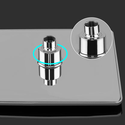 Skorter | Chrome Square Shower Head Combination Wall Mounted and Ceiling Mounted Handheld Shower