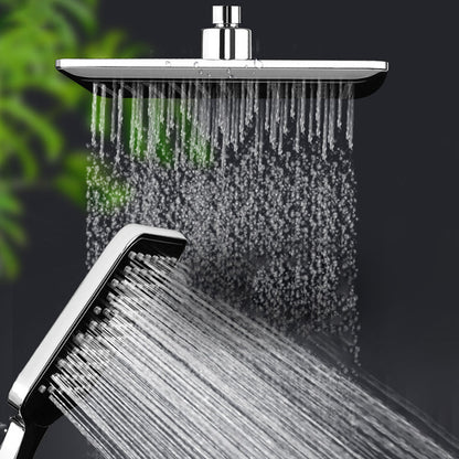 Skorter | Chrome Square Shower Head Combination Wall Mounted and Ceiling Mounted Handheld Shower
