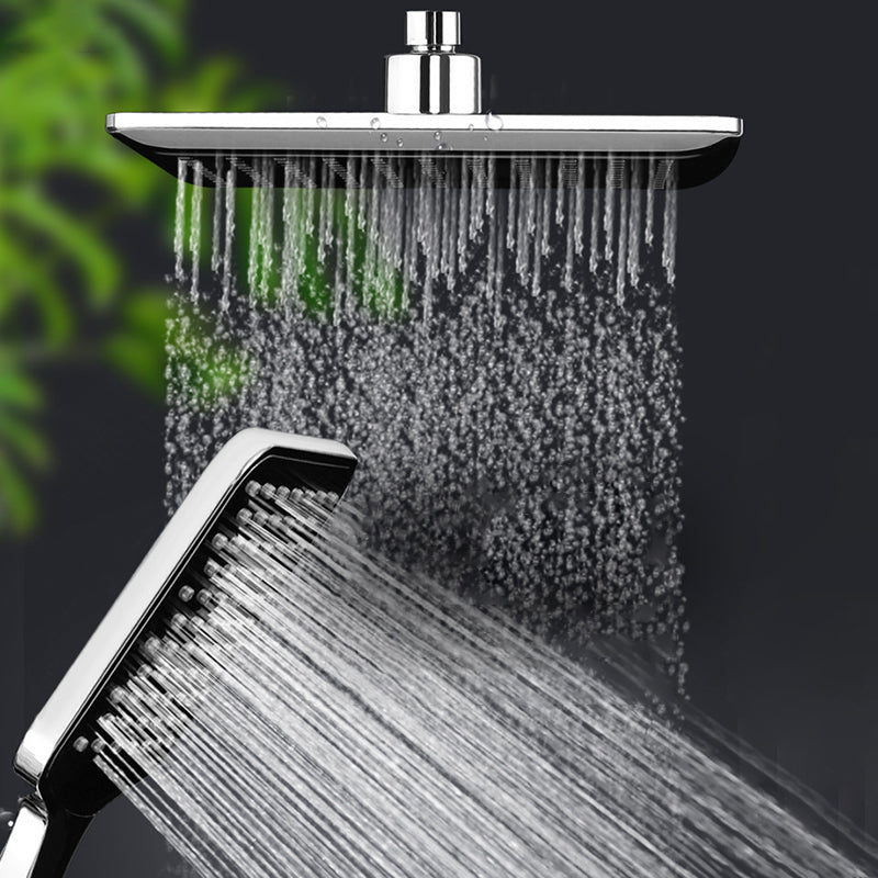 Skorter | Chrome Square Shower Head Combination Wall Mounted and Ceiling Mounted Hand Shower