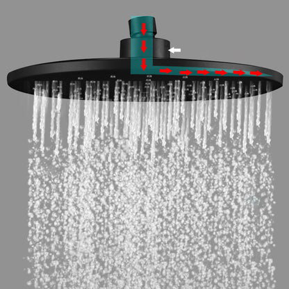 Skorter | Contemporary Black Round Showerhead Combo Rain Shower Hand Shower