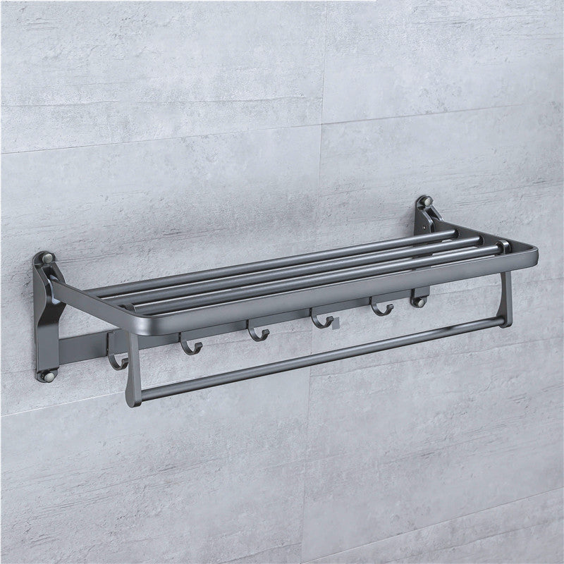 Skorter | Matt gray bathroom accessory set bathroom shelf/towel holder & paper holder included