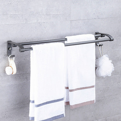 Skorter | Matt gray bathroom accessory set bathroom shelf/towel holder & paper holder included