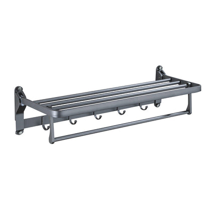 Skorter | Matt gray bathroom accessory set bathroom shelf/towel holder & paper holder included