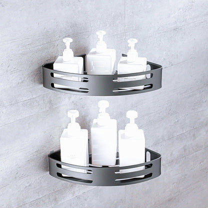 Skorter | Matt gray bathroom accessory set bathroom shelf/towel holder & paper holder included