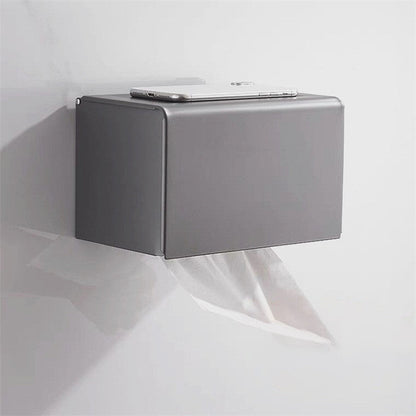 Skorter | Matt gray bathroom accessory set bathroom shelf/towel holder & paper holder included