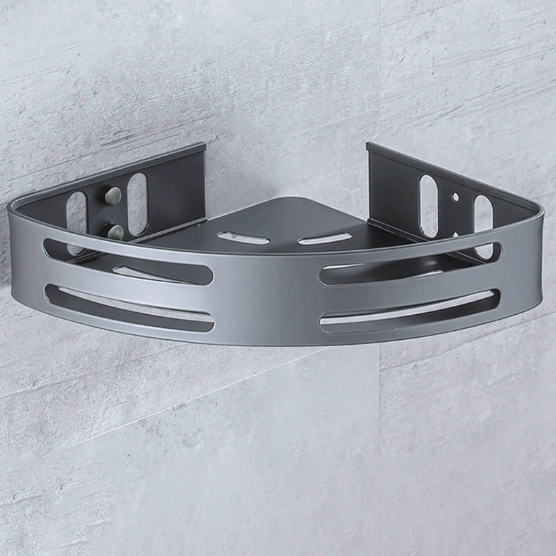 Skorter | Matt gray bathroom accessory set bathroom shelf/towel holder & paper holder included