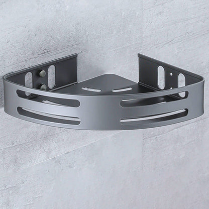 Skorter | Matt gray bathroom accessory set bathroom shelf/towel holder & paper holder included